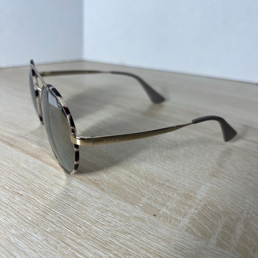RARE! Prada SPR51S UAO-1C0 Sunglasses Beige Tortoise Silver READ DESC 54-22-135 - Picture 3 of 16